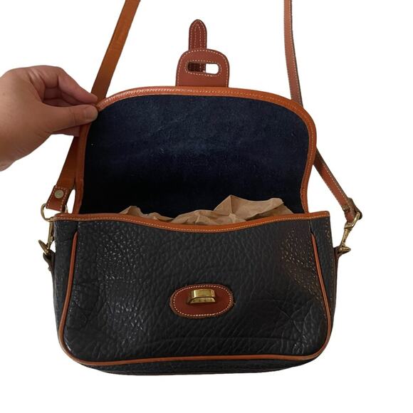 Dooney and Bourke All Weather Equestrian Crossbody Bag Navy Blue Vintage 90 EUC - Picture 2 of 15